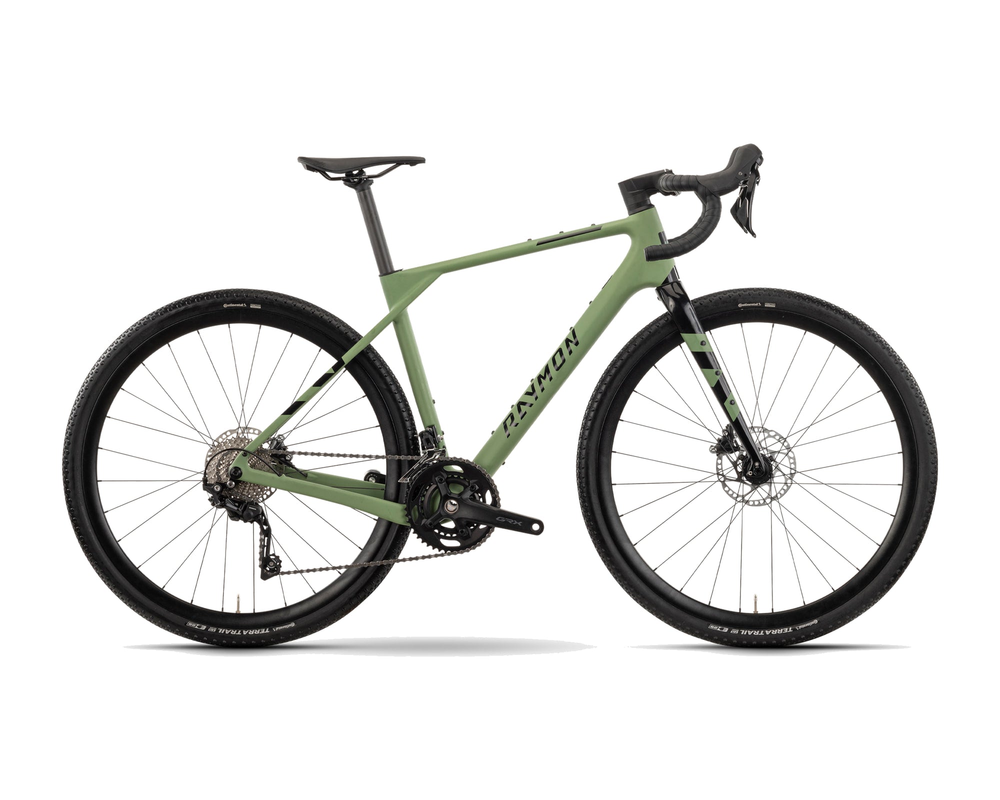 Raymon – Soreno – resedagreen/black – 2025, Fahrrad, Modelljahr 2025, in resedagreen/black, Seitenansicht
