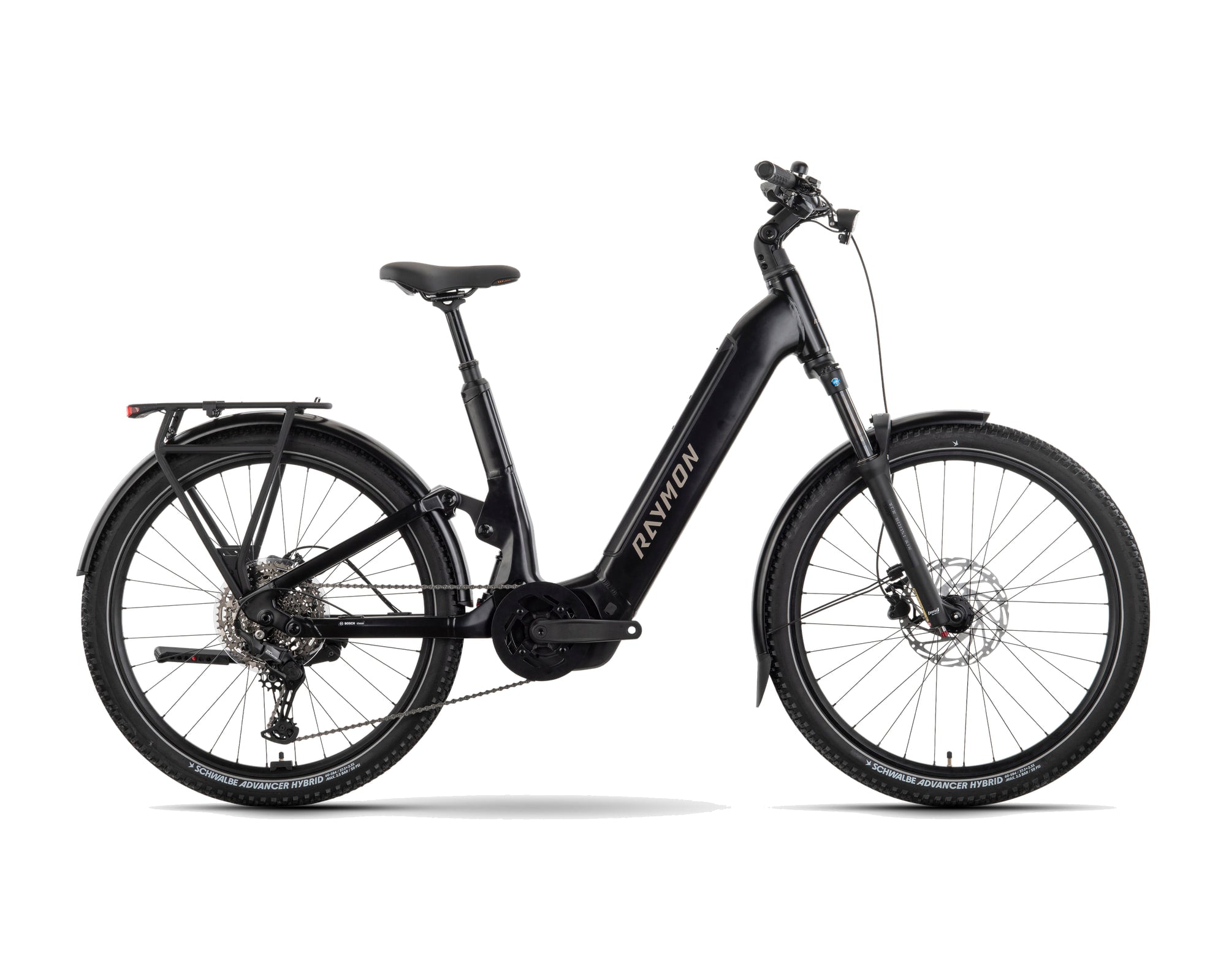 Raymon – Tavano Comp – black stealth – 2026, Fahrrad, Modelljahr 2026, in black stealth, Seitenansicht