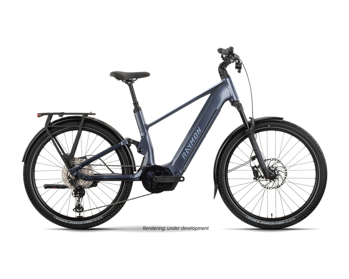 Raymon – Tavano Ultra – smokeblue – 2026, Fahrrad, Modelljahr 2026, in smokeblue, Seitenansicht