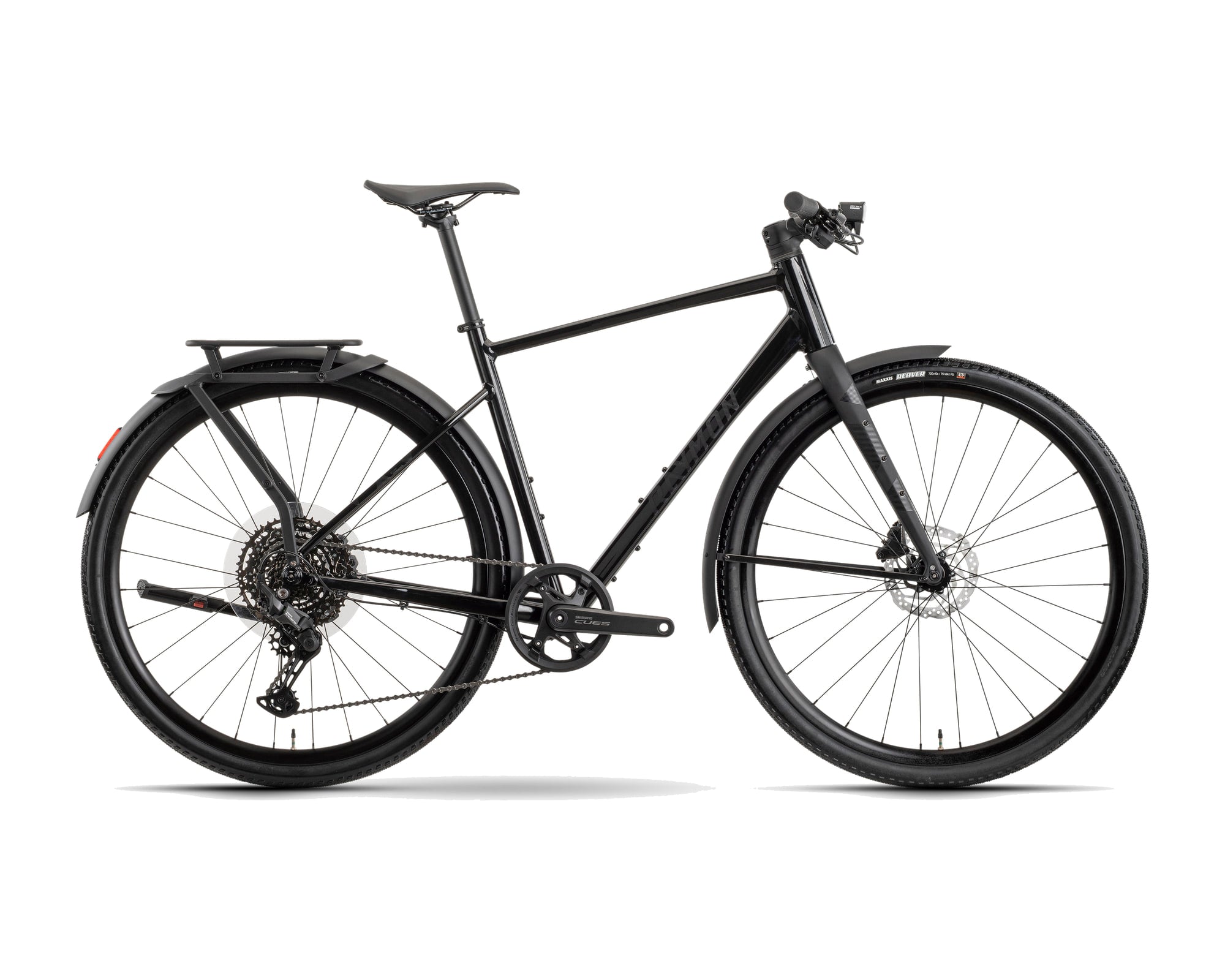 Raymon – Territ Comp Commute – black stealth – 2026, Fahrrad, Modelljahr 2026, in black stealth, Seitenansicht