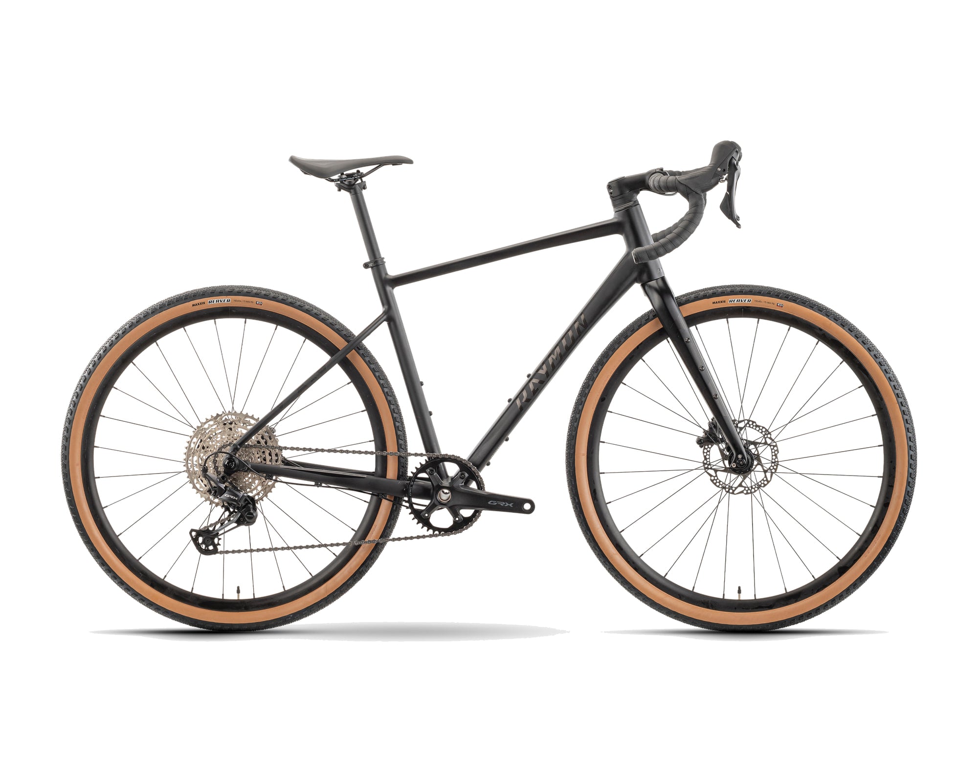Raymon – Territ Pro – black stealth – 2027, Fahrrad, Modelljahr 2027, in black stealth, Seitenansicht