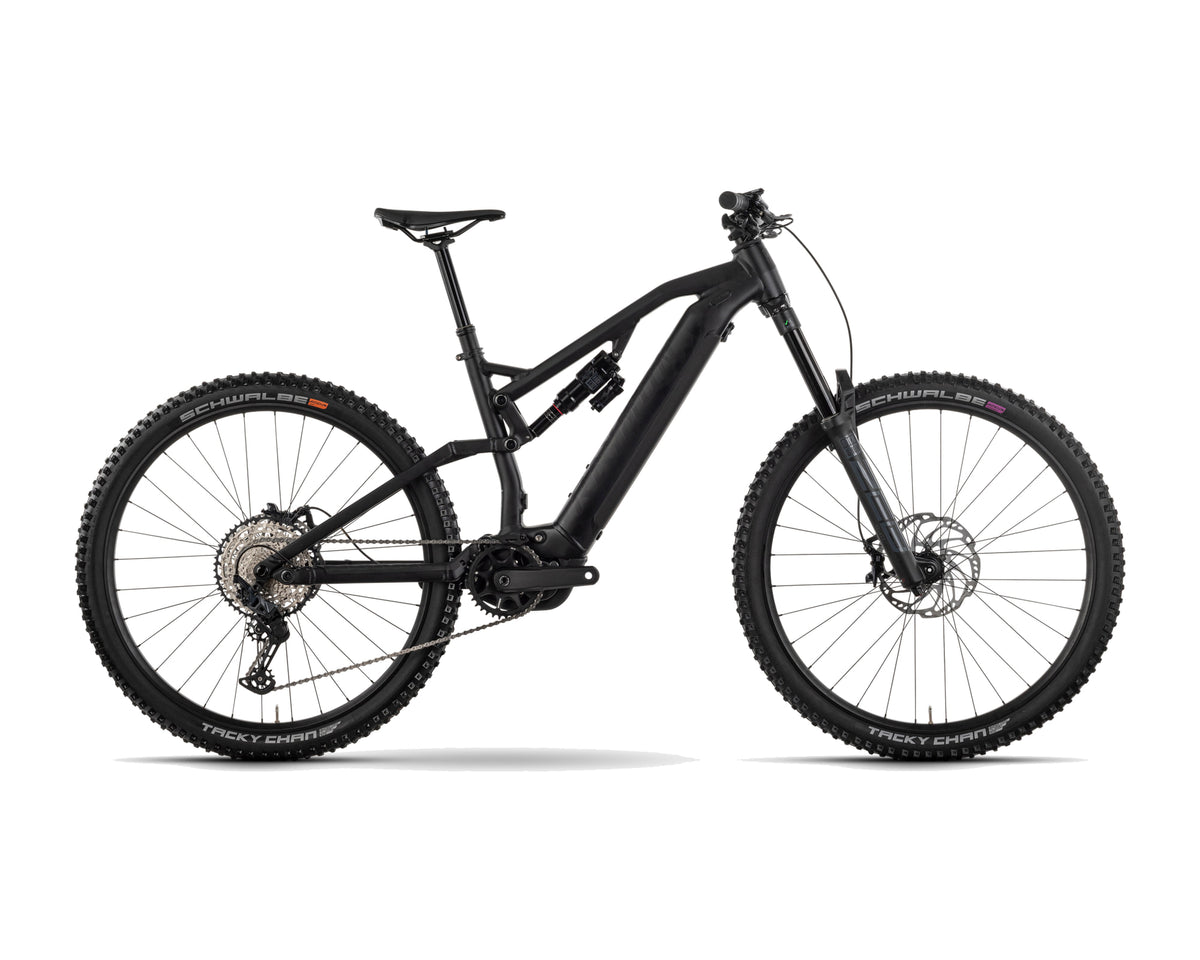 Raymon – Trailray 170 Pro – black stealth / iridiscent – 2025, Fahrrad, Modelljahr 2025, in black stealth / iridiscent, Seitenansicht