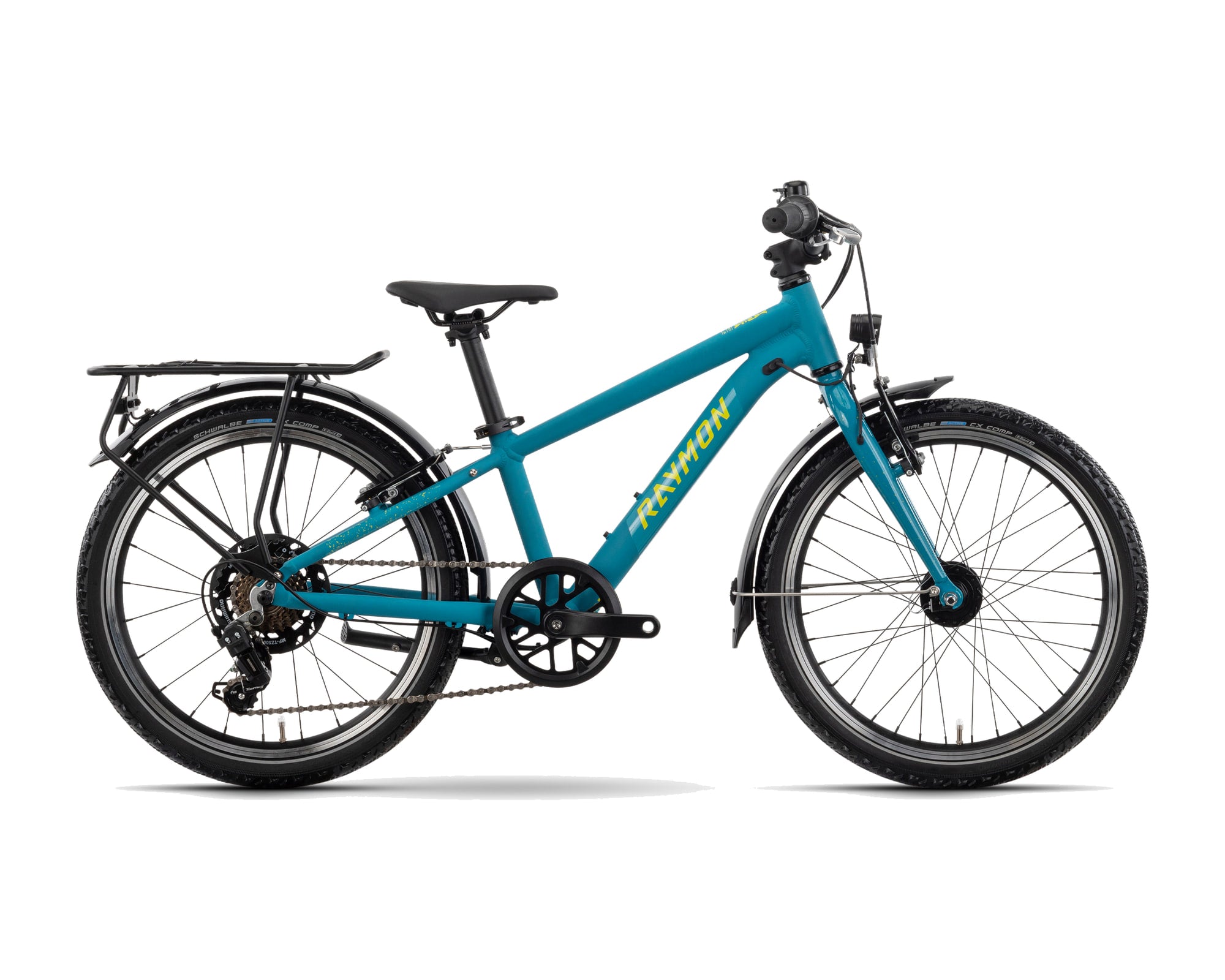 Raymon – Yanga 20 Street – turquise/lime – 2025, Fahrrad, Modelljahr 2025, in turquise/lime, Seitenansicht