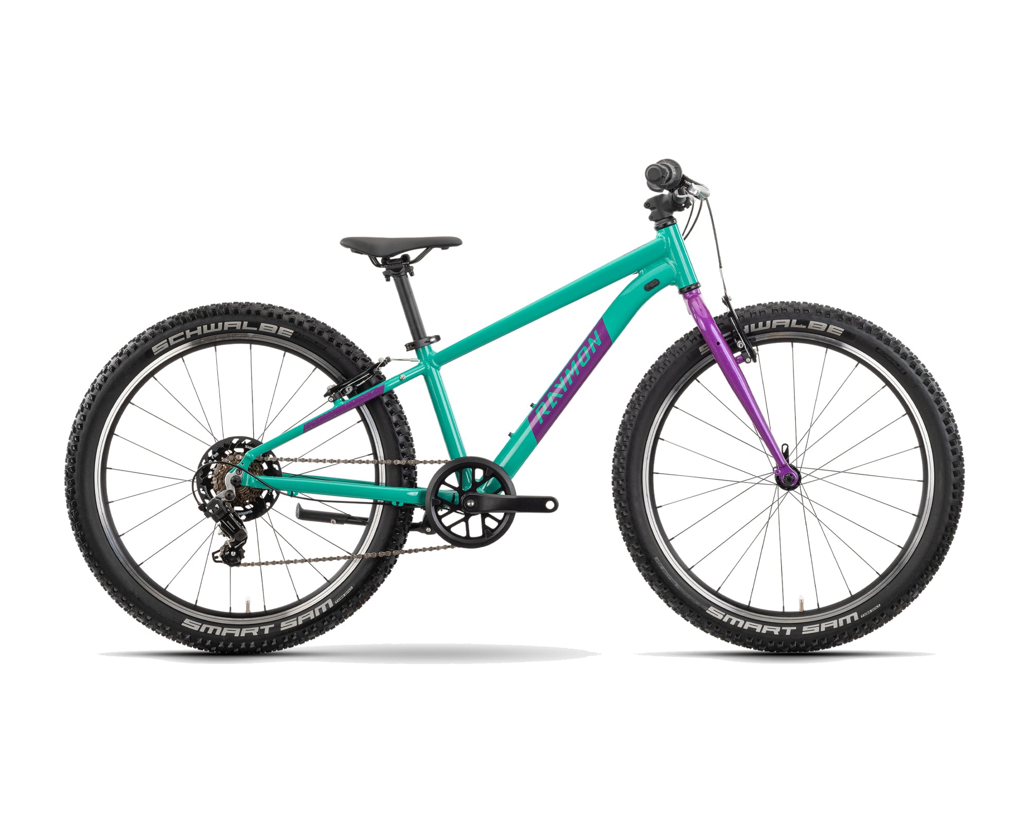 Raymon – Yanga 24 – green/purple – 2025, Fahrrad, Modelljahr 2025, in green/purple, Seitenansicht