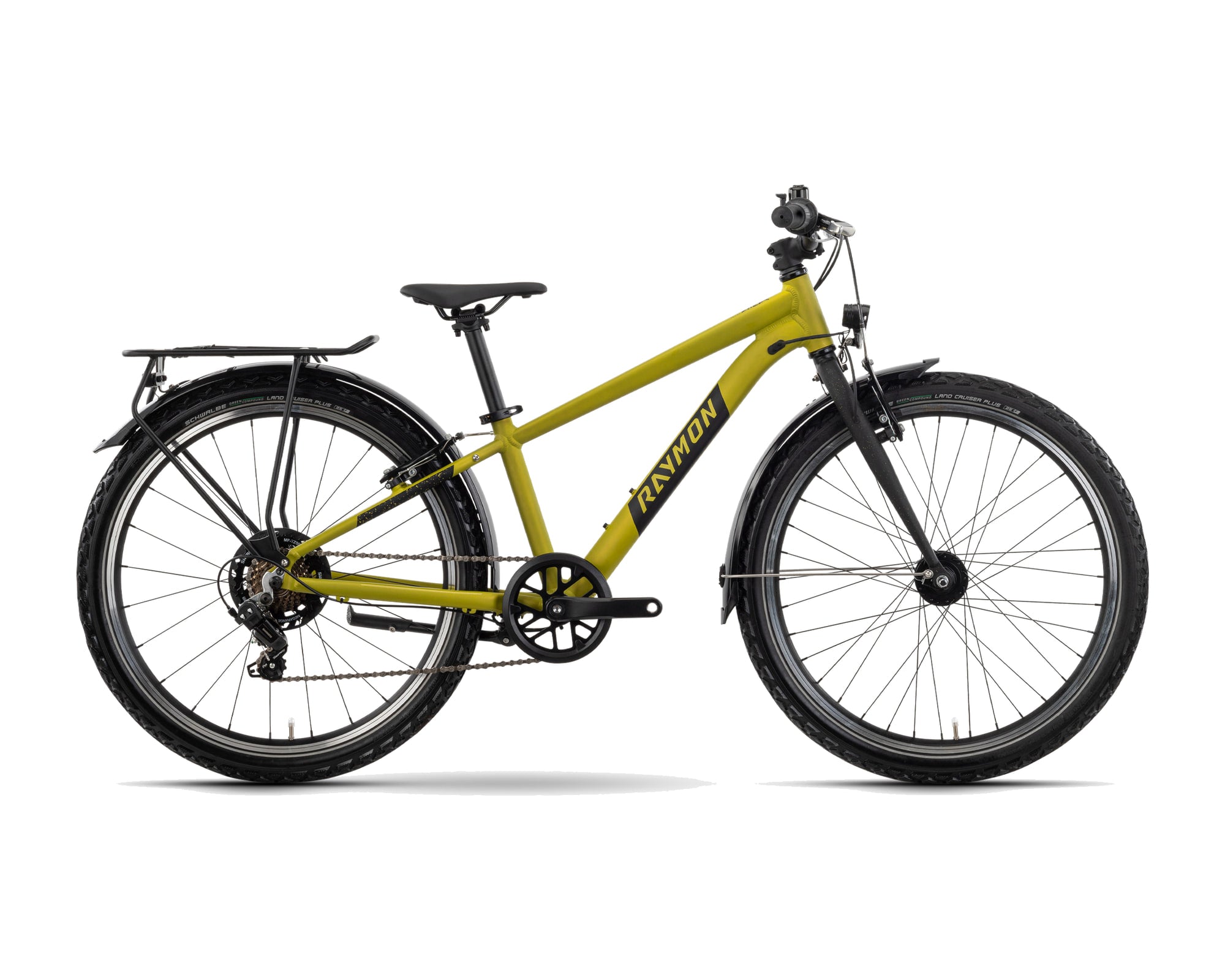 Raymon – Yanga 24 Street – mustard/black – 2025, Fahrrad, Modelljahr 2025, in mustard/black, Seitenansicht