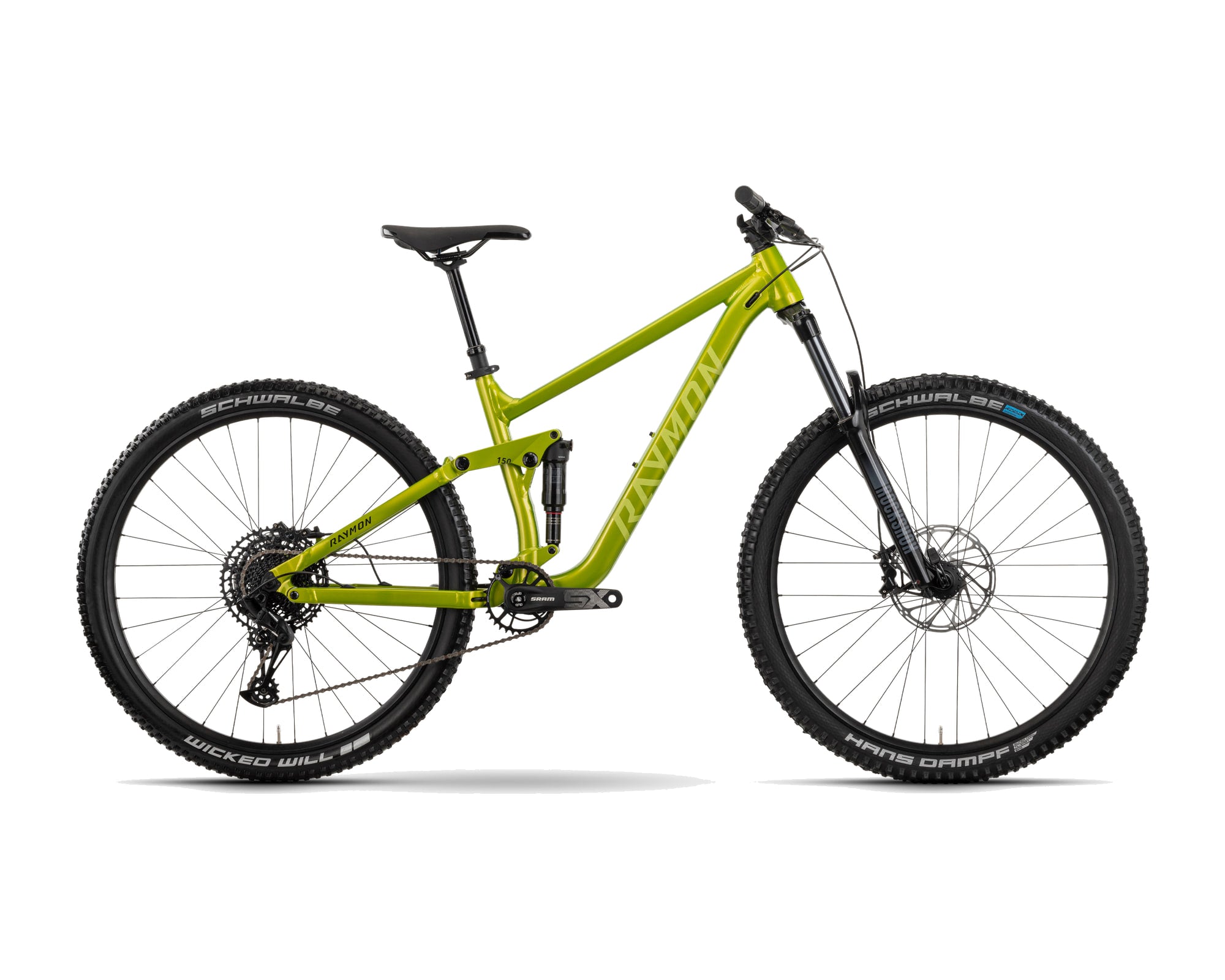 Raymon – Yara 150 Pro – kiwi green – 2025, Fahrrad, Modelljahr 2025, in kiwi green, Seitenansicht