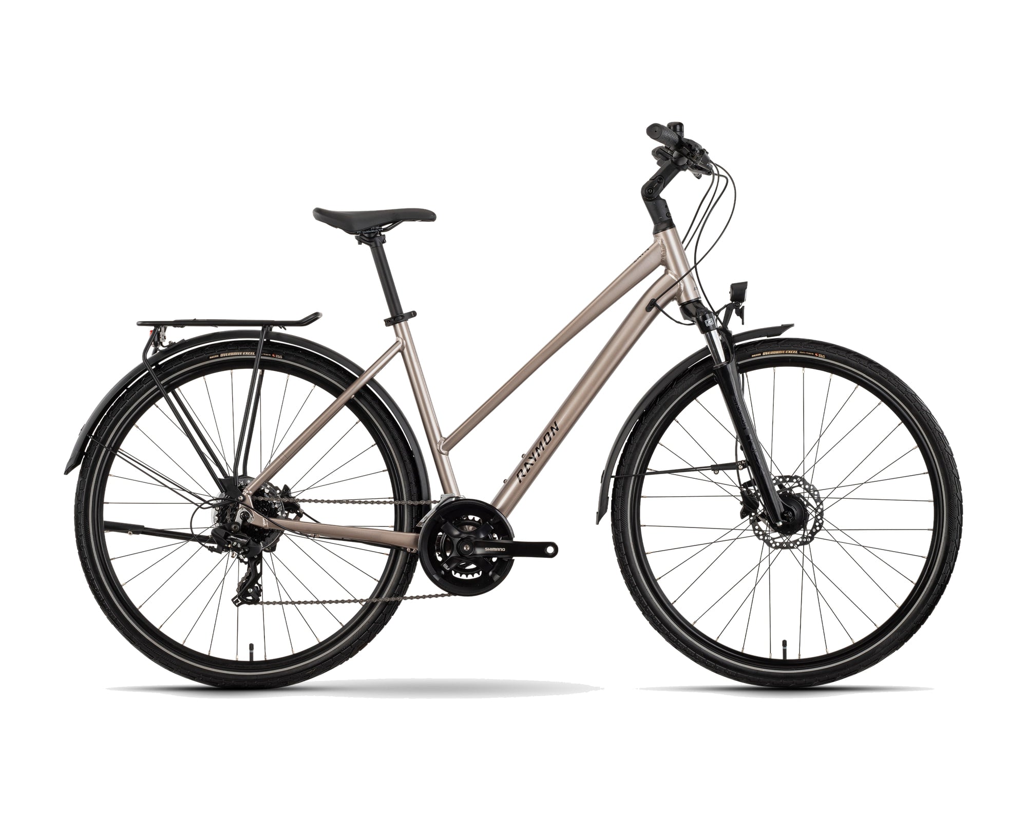 Raymon – Zayn Comp – taupegrey/black – 2026, Fahrrad, Modelljahr 2026, in taupegrey/black, Seitenansicht