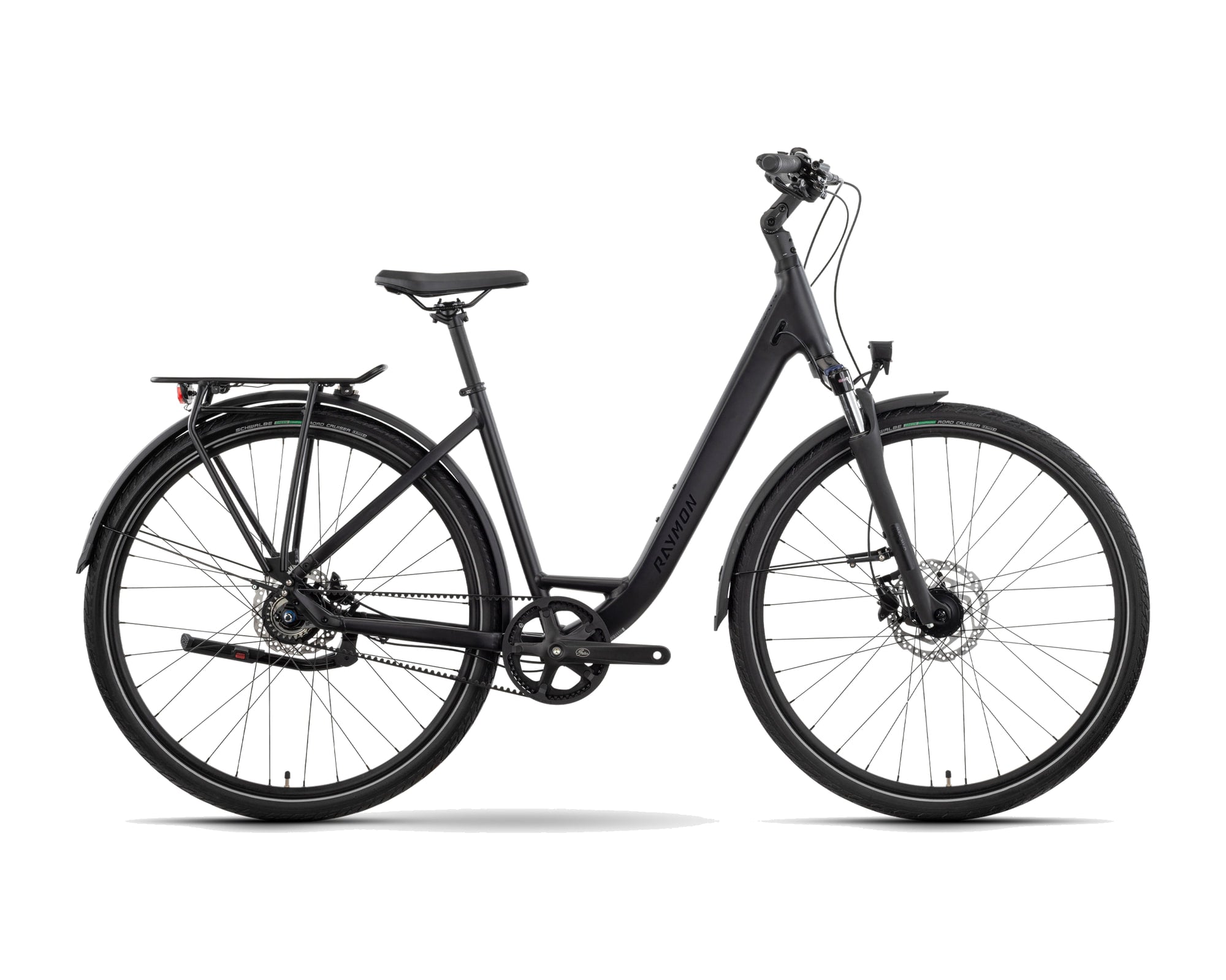 Raymon – Zayn Ultra – black stealth – 2025, Fahrrad, Modelljahr 2025, in black stealth, Seitenansicht