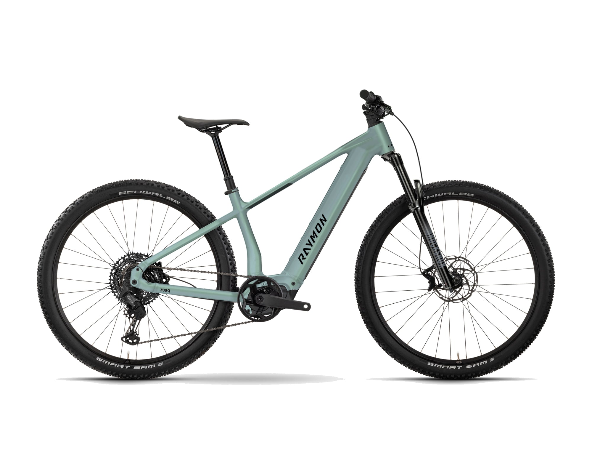 Raymon – Zorq Ultra – flare sagegreen – 2027, Fahrrad, Modelljahr 2027, in flare sagegreen, Seitenansicht