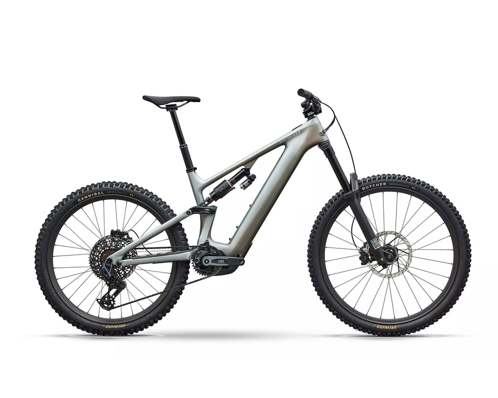 Specialized Levo 4 EVO Pro 2027 - Satin Shadow / Silver Dust, Seitenansicht auf weißem Hintergrund